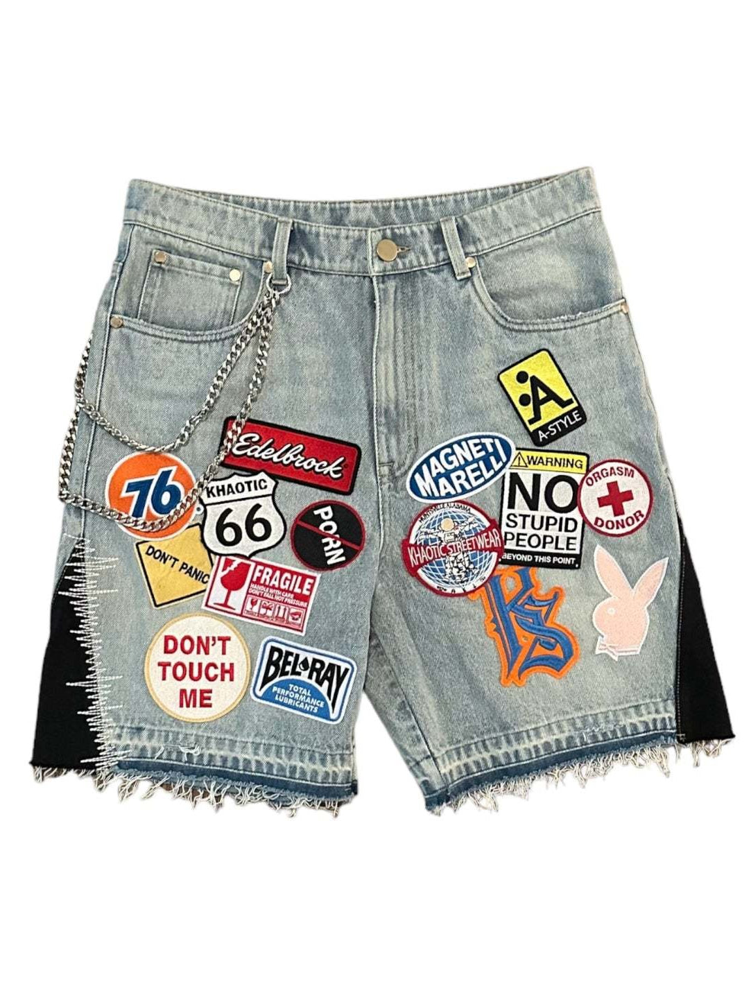 Fashion Personality Embroidery Patch Shorts