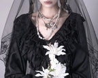 Victorian Lace V-Neck Blouse
