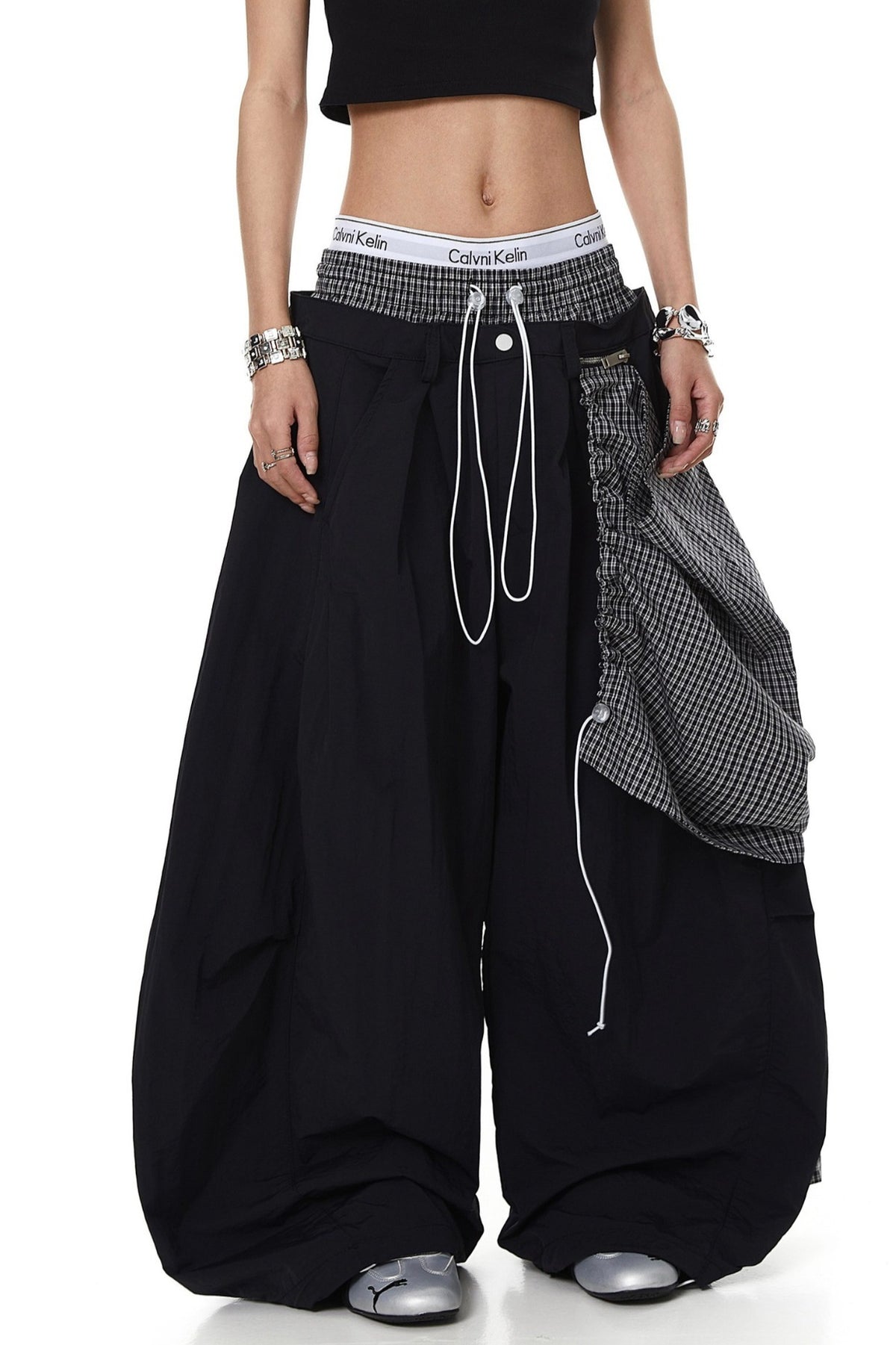 Double Drawstring Wide Leg Pants Main image