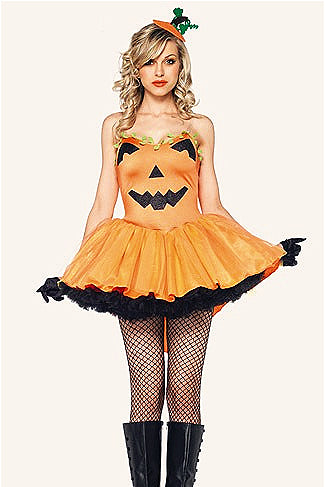 Pumpkin Party Dress Adult Cosplay Halloween Costume Secondary image