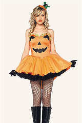 Pumpkin Party Dress Adult Cosplay Halloween Costume