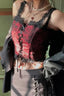 Inner Wear Lace-up Lace Hem Slim Corset