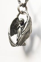 Vintage Praying Angel Pendant Necklace