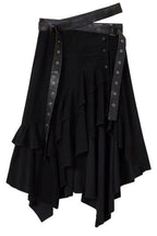 Punk Vintage Apocalyptic Suede Skirt