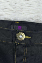 Rhinestone Cross Print Low-Rise Hot Pants