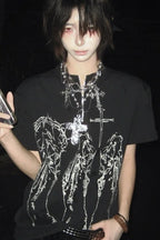 Cross Figure Graphic T Shirt