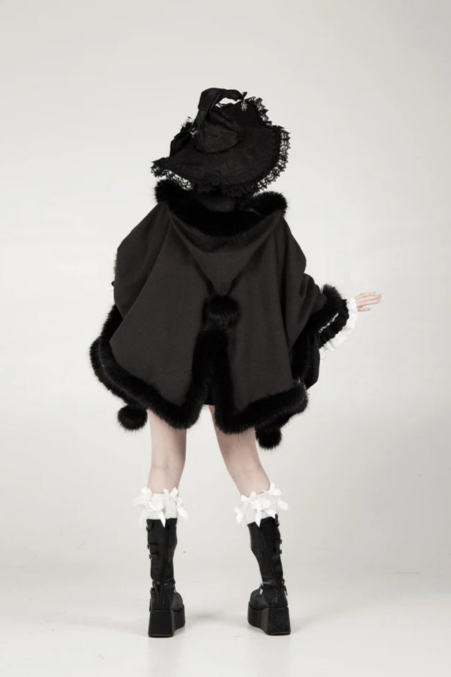 Short Hooded Cardigan Cloak