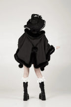 Short Hooded Cardigan Cloak