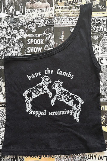Dark Graphic One Shoulder Cami Main image
