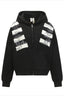 Graphic Patch Zip Up Hoodies