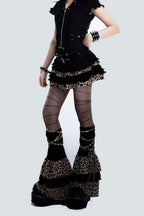 Leopard Ruffle Leg Warmer Socks