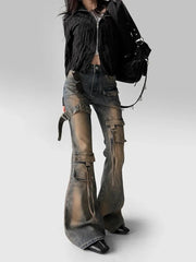 Vintage Washed Bootcut Pants