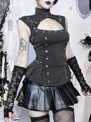 Retro Gothic Striped Tank Top