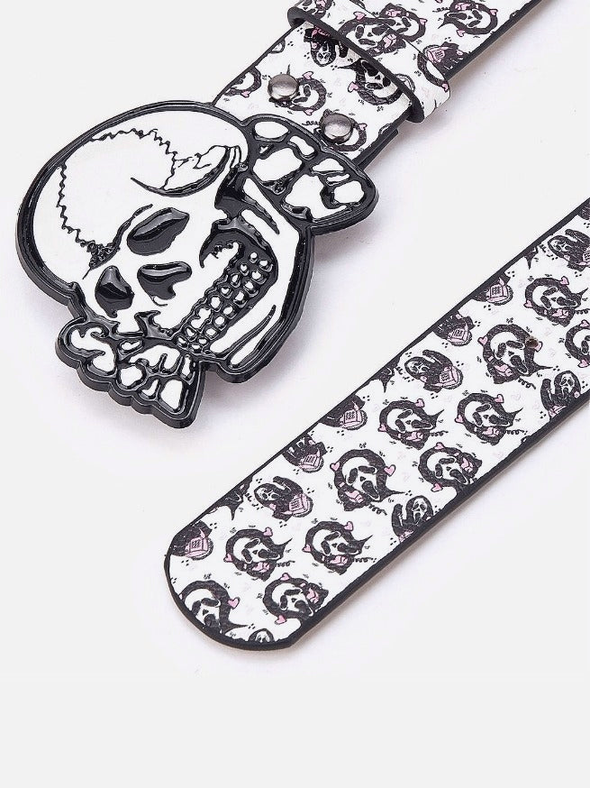 Emo Stylish Skull Bead Belt