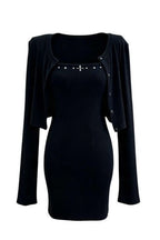 Ruched Dress Cropped Cardigan Skirt Sets