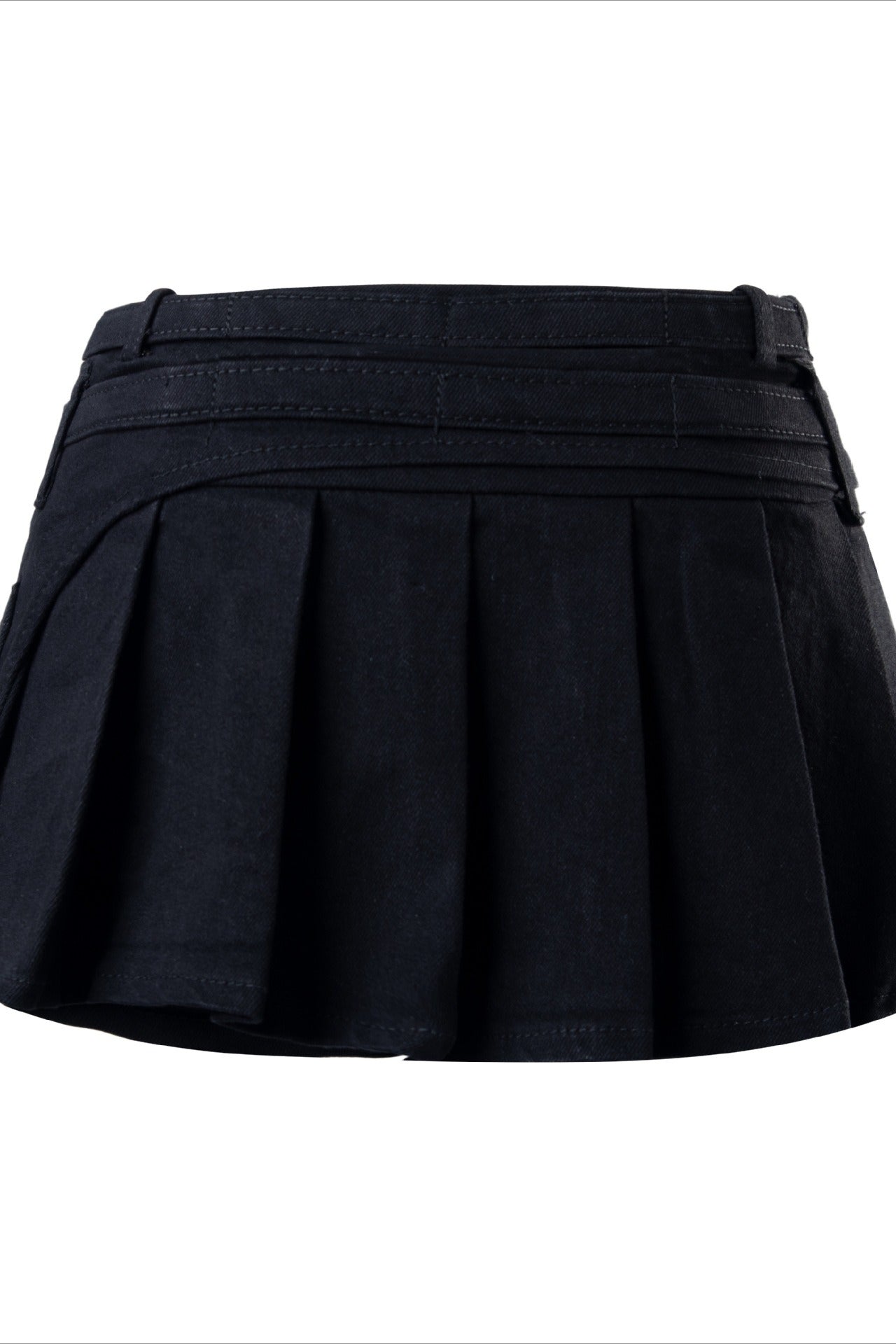 Studded Pleated Mini Skirt