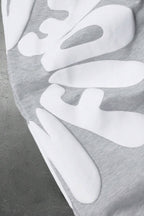 Letter Graphic Drawstring Wide Leg Sweatpants