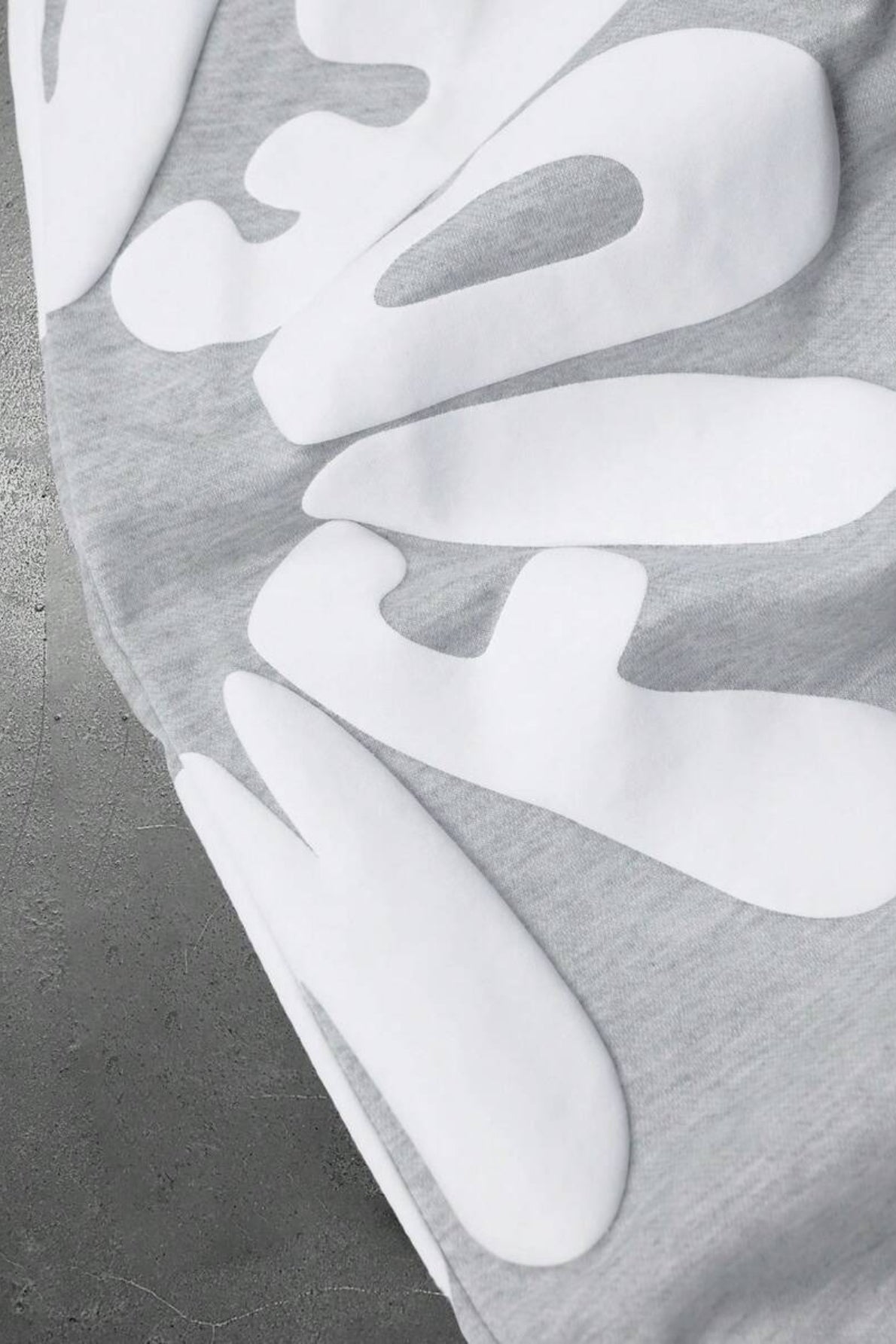 Letter Graphic Drawstring Wide Leg Sweatpants
