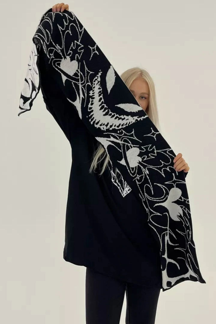 Y2K Gothic Harajuku Warm Knit Scarf Secondary image