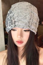 Gray Distressed Holes Slouch Hat