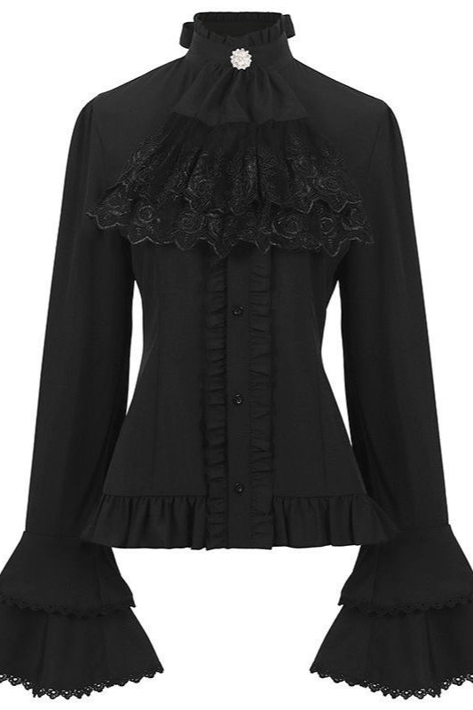 Ruffled Victorian Steampunk Blouse Main image