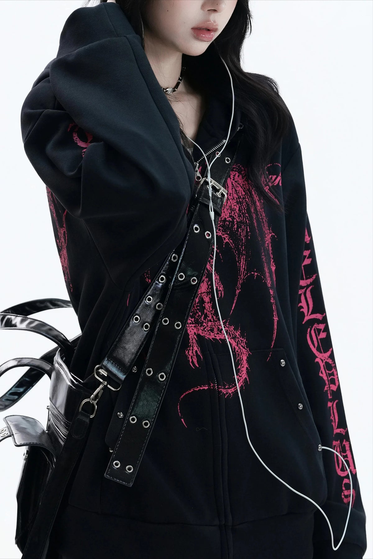 Dragon Graphic Long Sleeve Hoodies