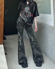 Camouflage Flare Pants