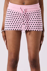 Harajuku Pink Vintage Polka Dot Mini Skirt