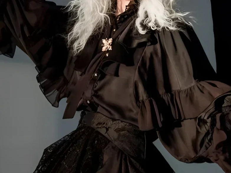 Gothic Batwing Sleeve Blouse Secondary image