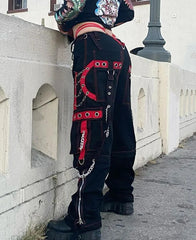 Cargo Gothic Chain Harem Jogger Pant