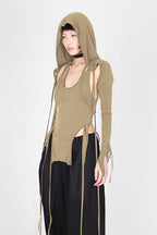 Cyber Long Sleeve Hooded Cami Top