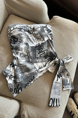 Strapless Cami Tie Dye Slim Crop Top