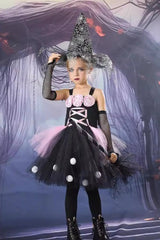 Floral Witch Tutu Kid Halloween Costume
