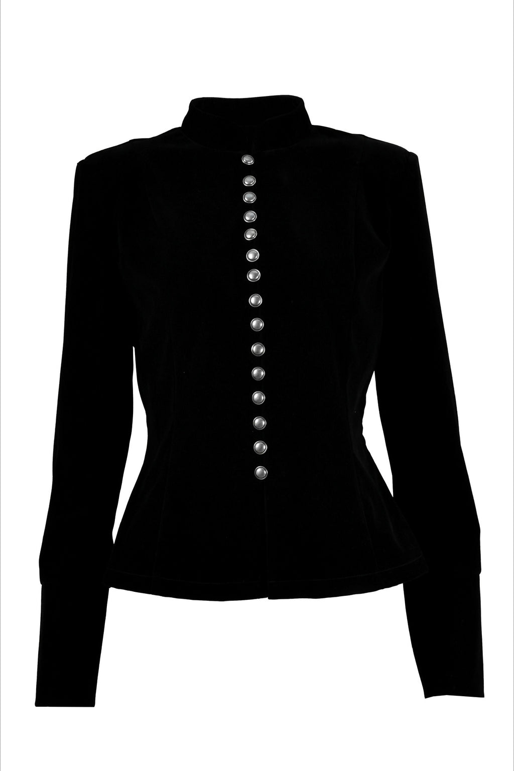 Stand Collar Decorative Button Coats