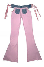 Y2K Baddie Color Block Slim Flare Denim Pants