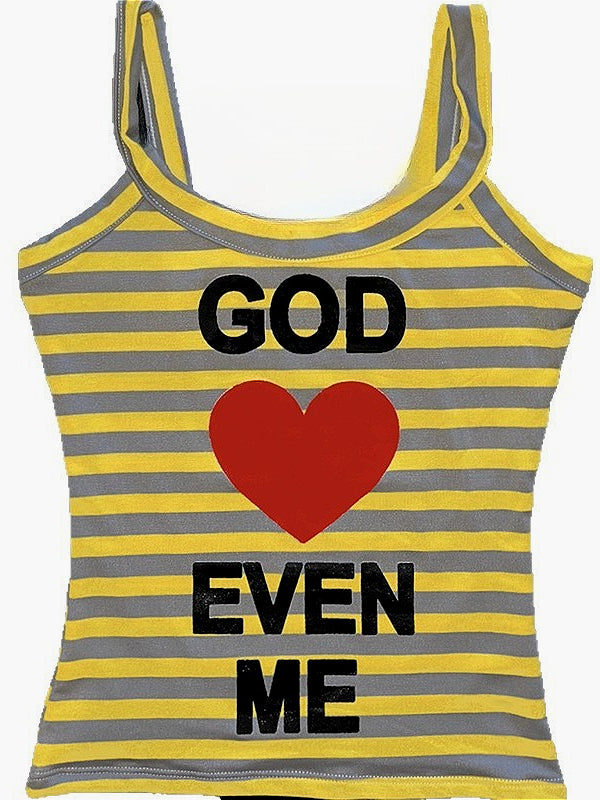 Retro Y2K Stripe Street Girl Camis