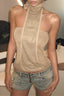 Y2K Street Hotfix Rhinestone Halter Top