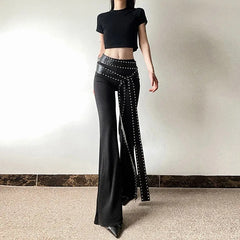 Studded Belt Gothic Punk Pants
