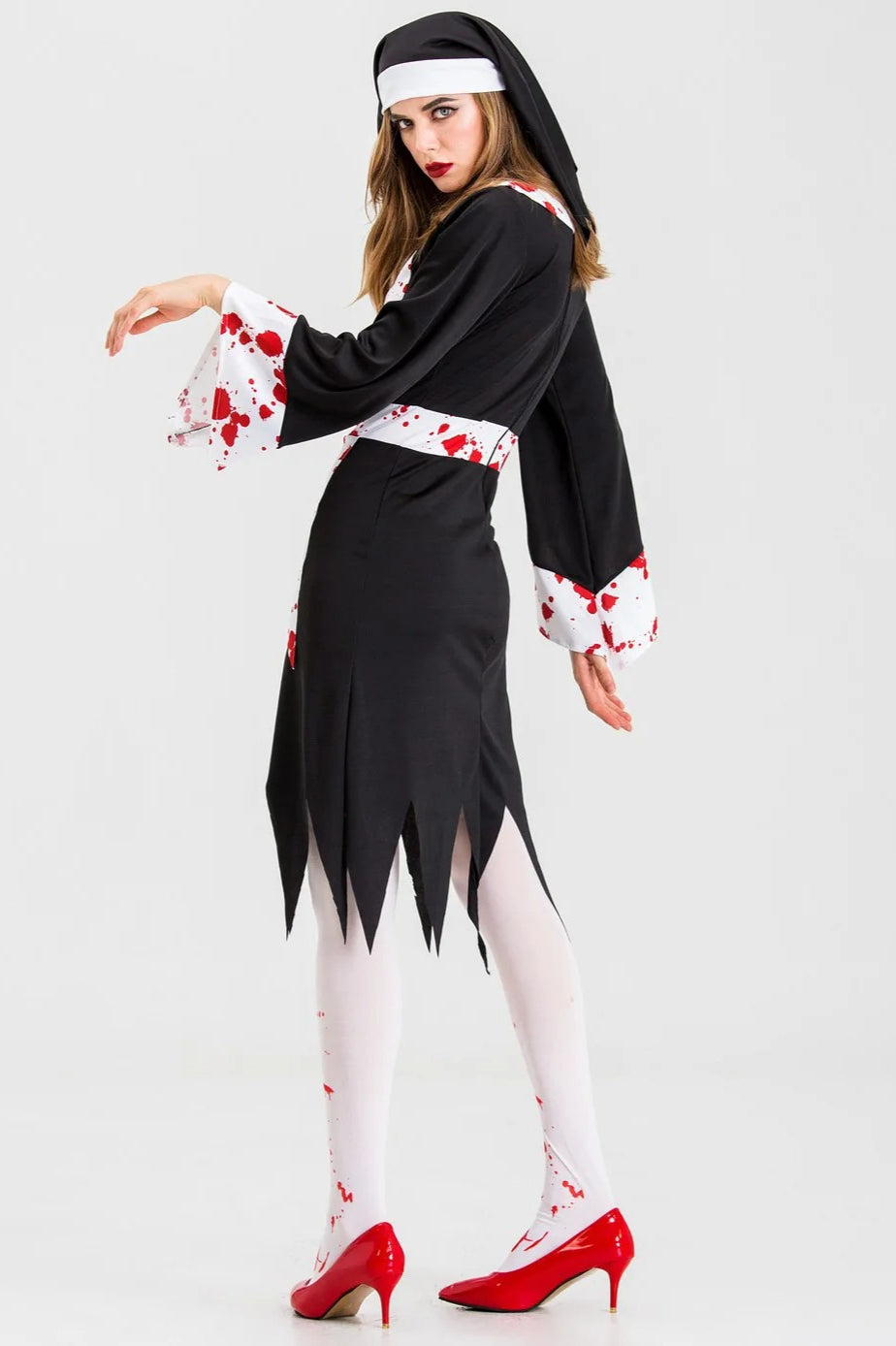 Bloody Zombie Nun Halloween Costume