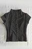 Asymmetrical Double Row Button Blouse