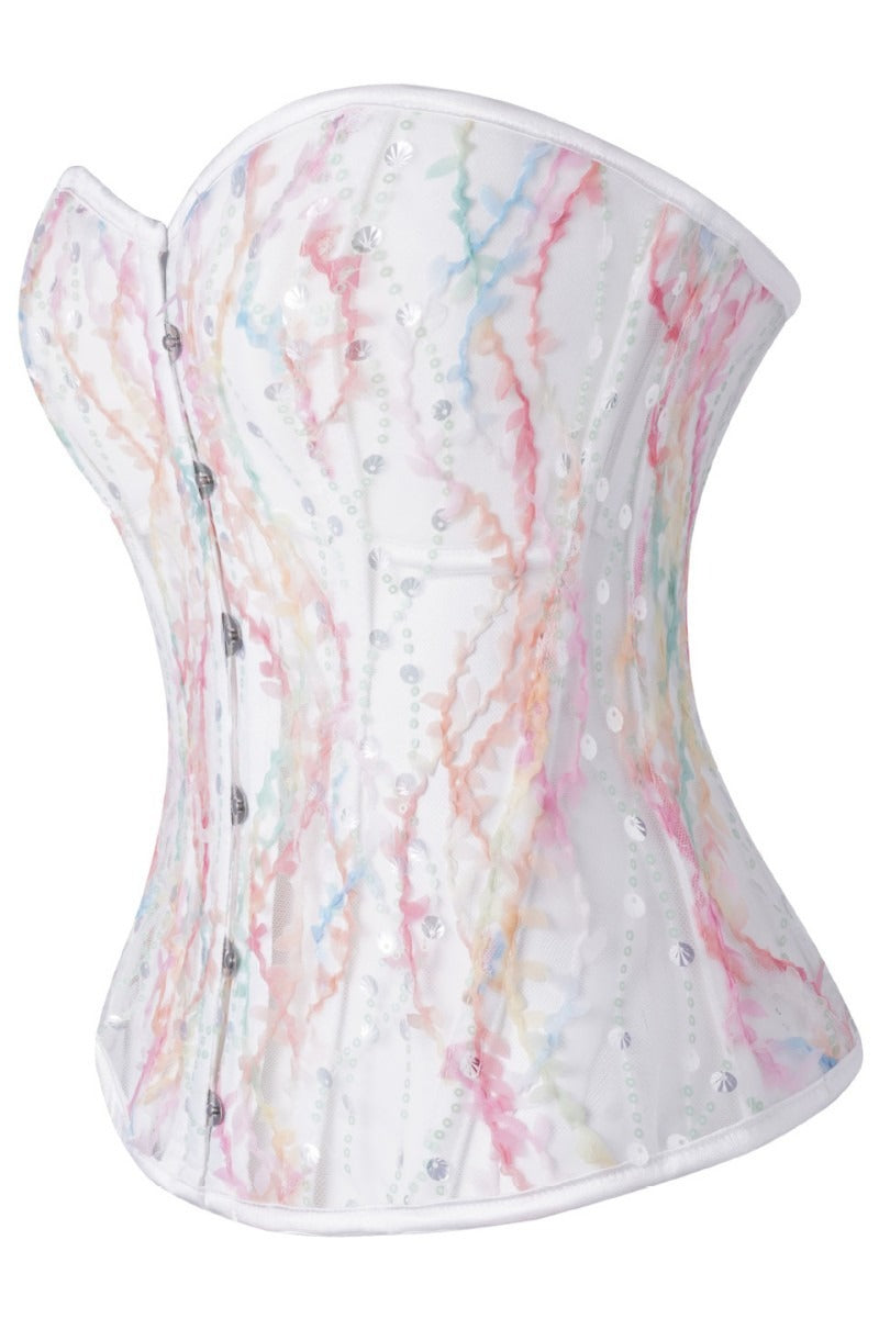 Sheer Sequin Strapless Boned Corset Secondary image