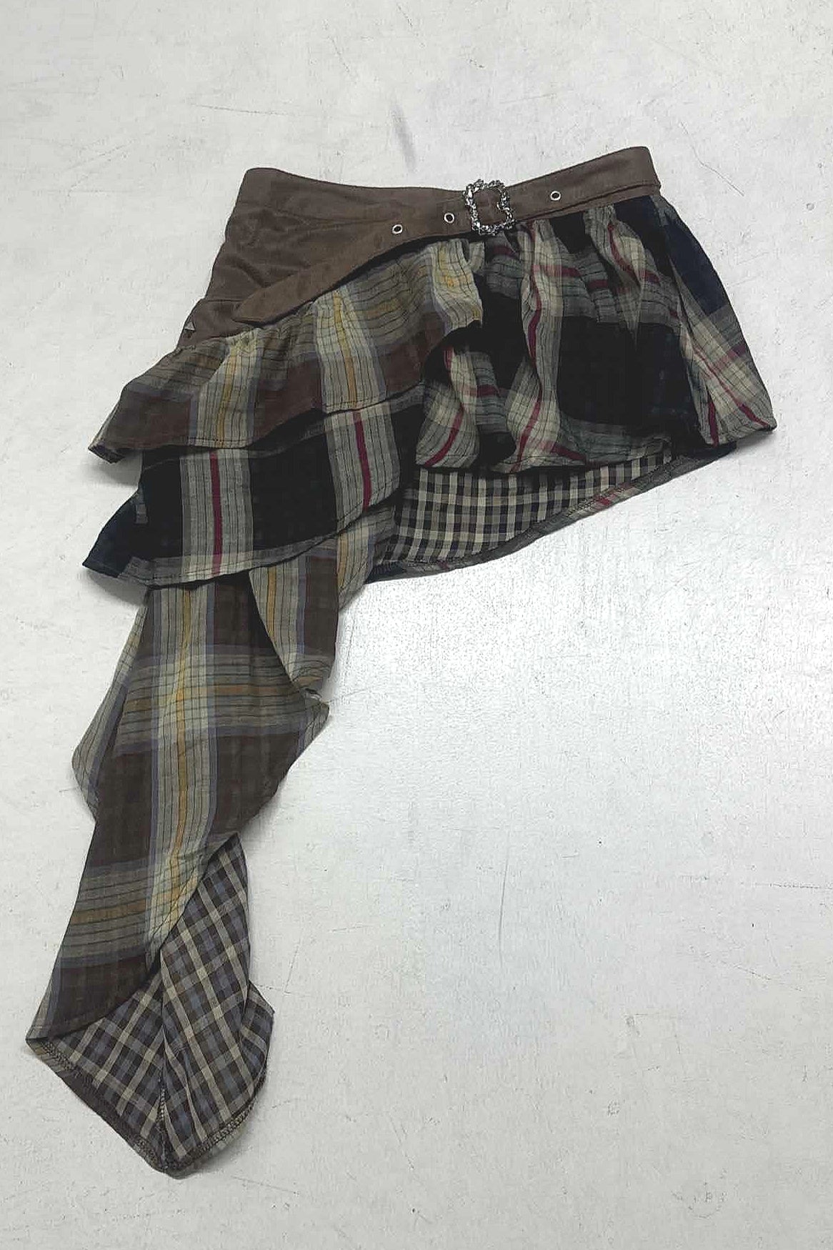 Street Punk Wasteland Patchwork Mini Skirt