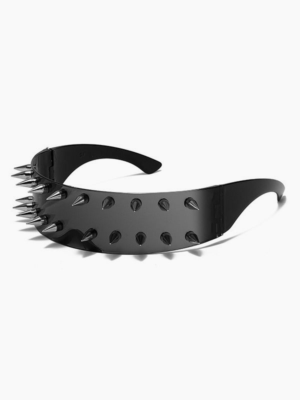 Dark Cyber Punk Spike Decor Glasses Secondary image