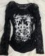 Y2K Gothic Print Slim Fit T-Shirt