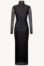 Eye Print High Neck Maxi Dress