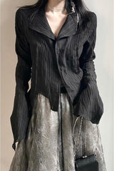 Gothic Dark Retro Long Sleeve Blouse