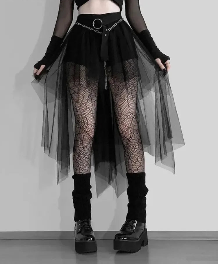 Velvet Lace Patchwork Trumpet Skirt Secondary image