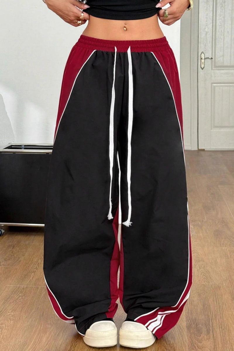 Colorblock Wide Leg Pants