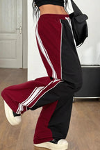 Colorblock Wide Leg Pants