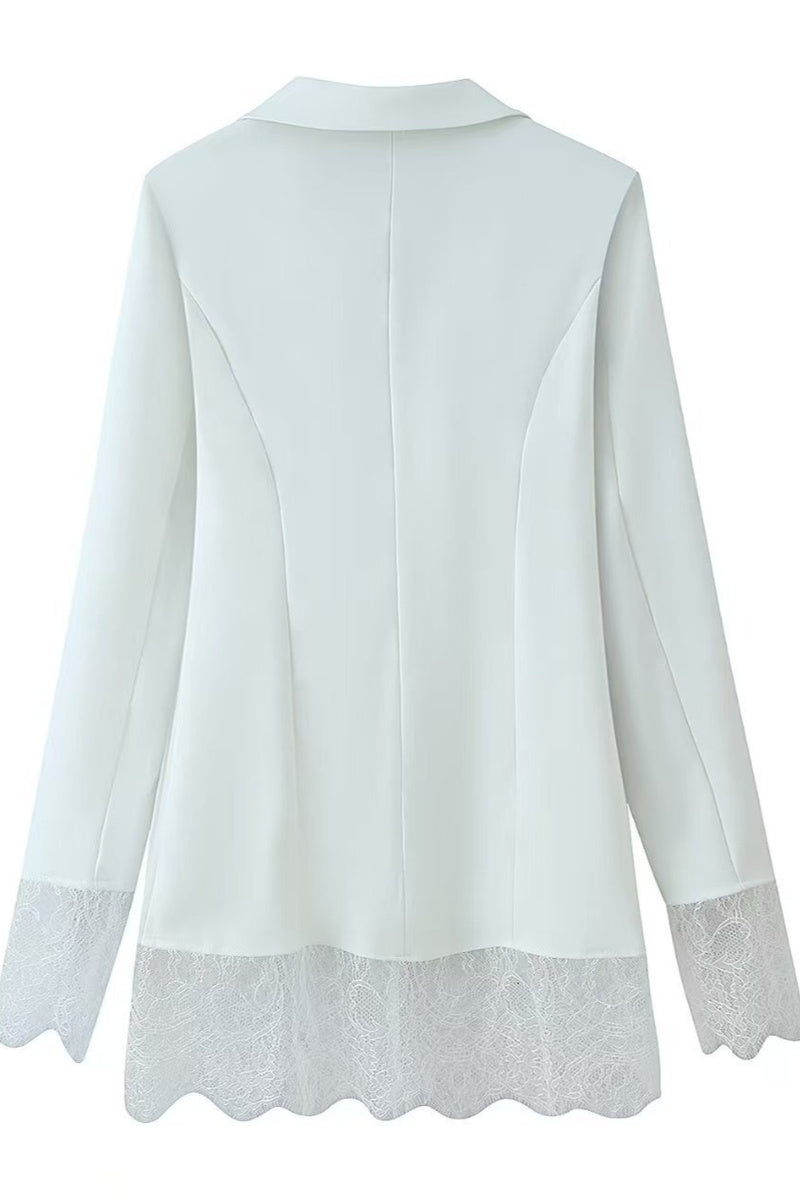 Lace Hem Tailored Coat